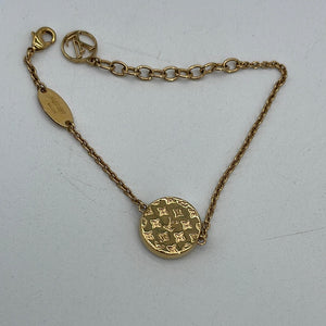 PRELOVED Louis Vuitton L to V Gold and Silver Bracelet VA1210 043024 H
