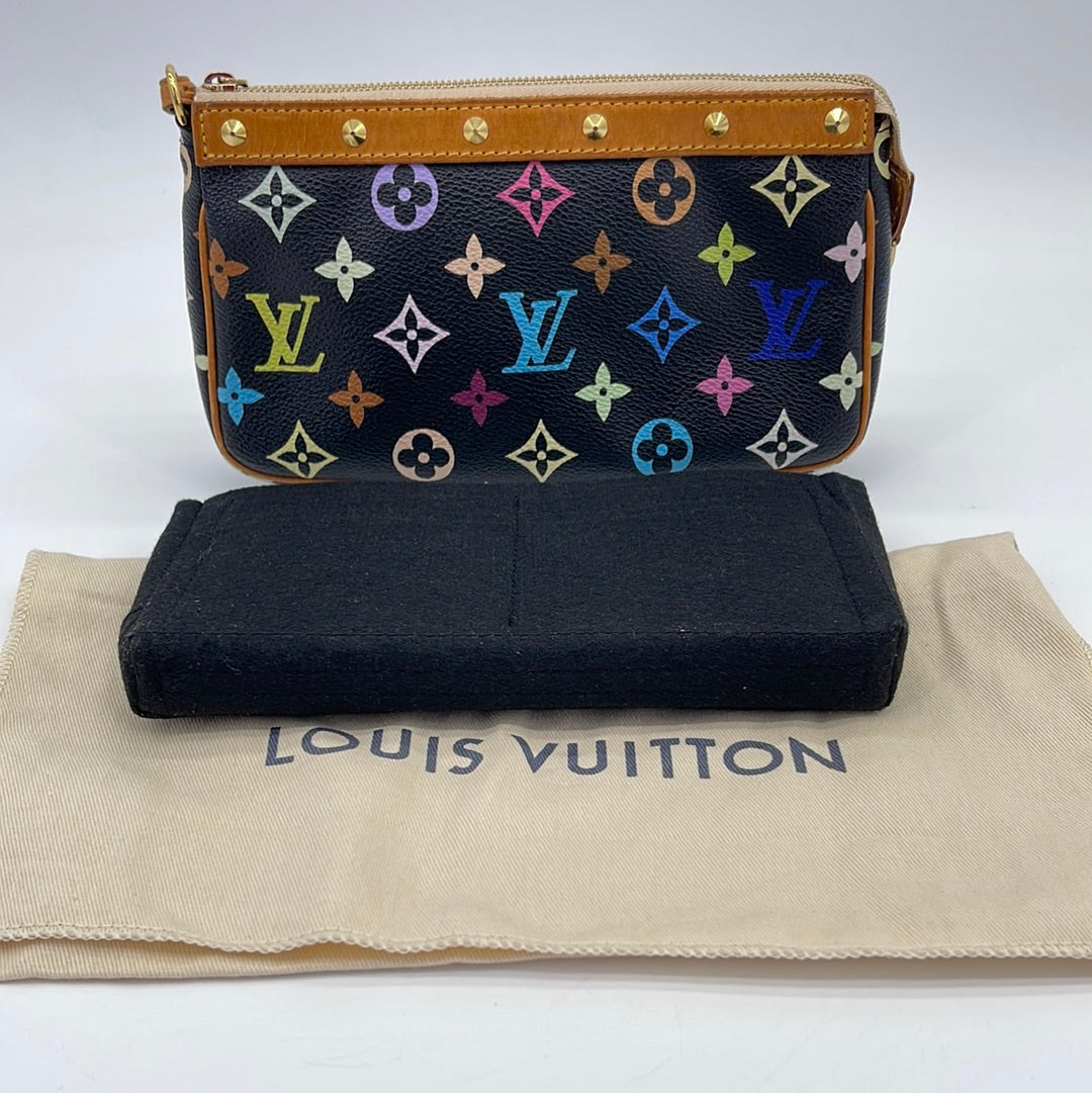 Louis Vuitton Black Monogram Multicolore Pochette Accessoires
