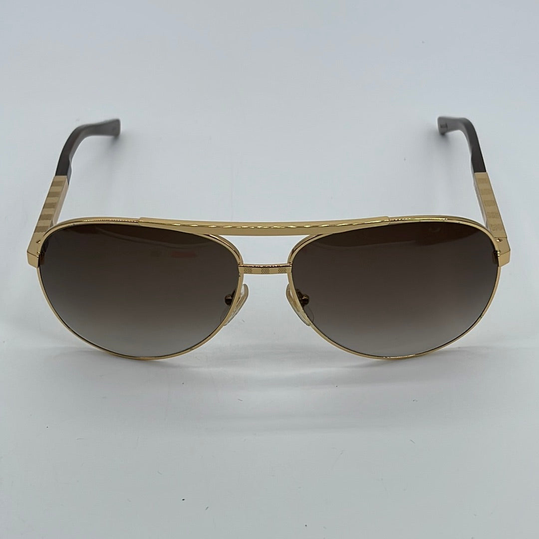 Louis Vuitton Sunglasses Damier Attitude Gold Brown mens sunglasses