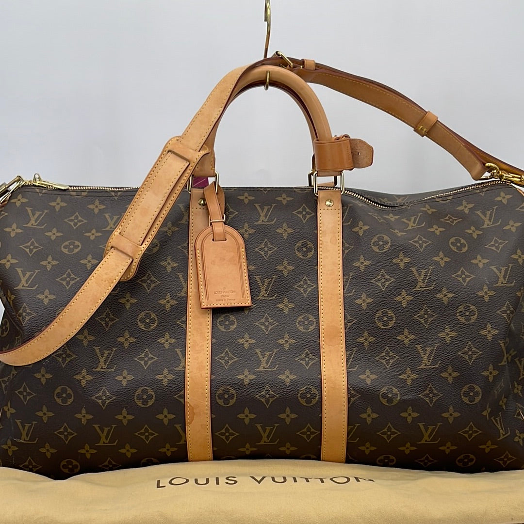 PRELOVED Louis Vuitton Keepall Bandouliere 55 Monogram Duffel Bag SD3143  100323