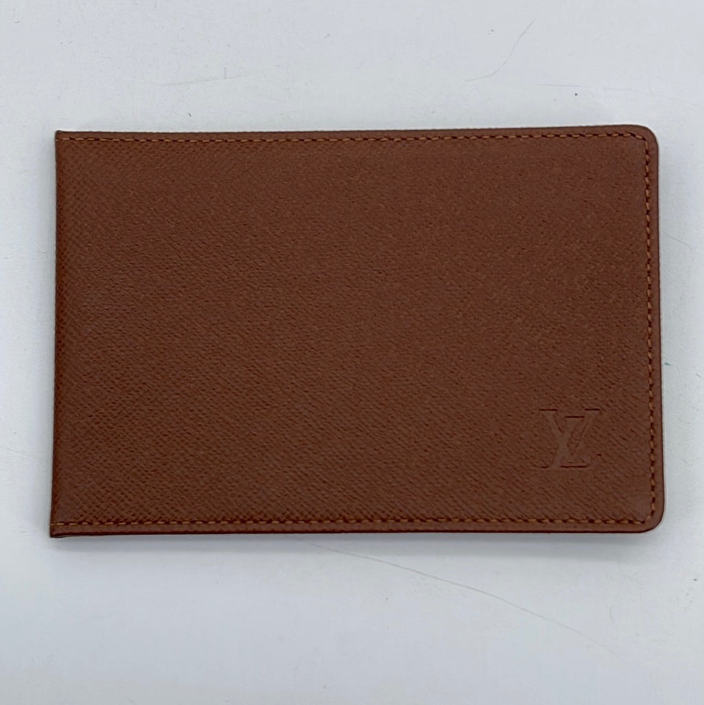 Preloved Louis Vuitton Men's Brown Taiga Slim ID Holder 87K9YB4 050124 H