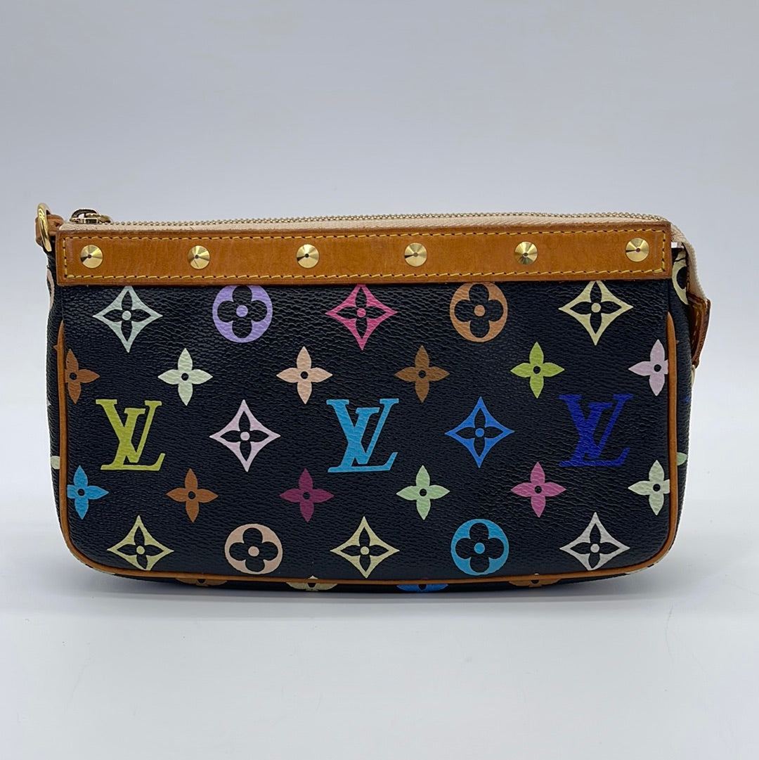Louis Vuitton Pochette Accessoires Monogram Multicolore Black - US