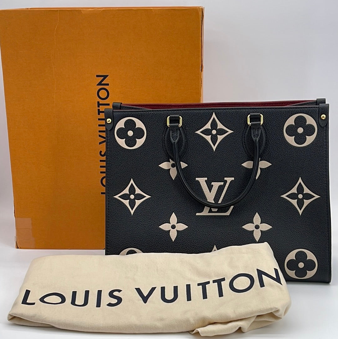 New Louis Vuitton monogram 'On the Go' bag in black