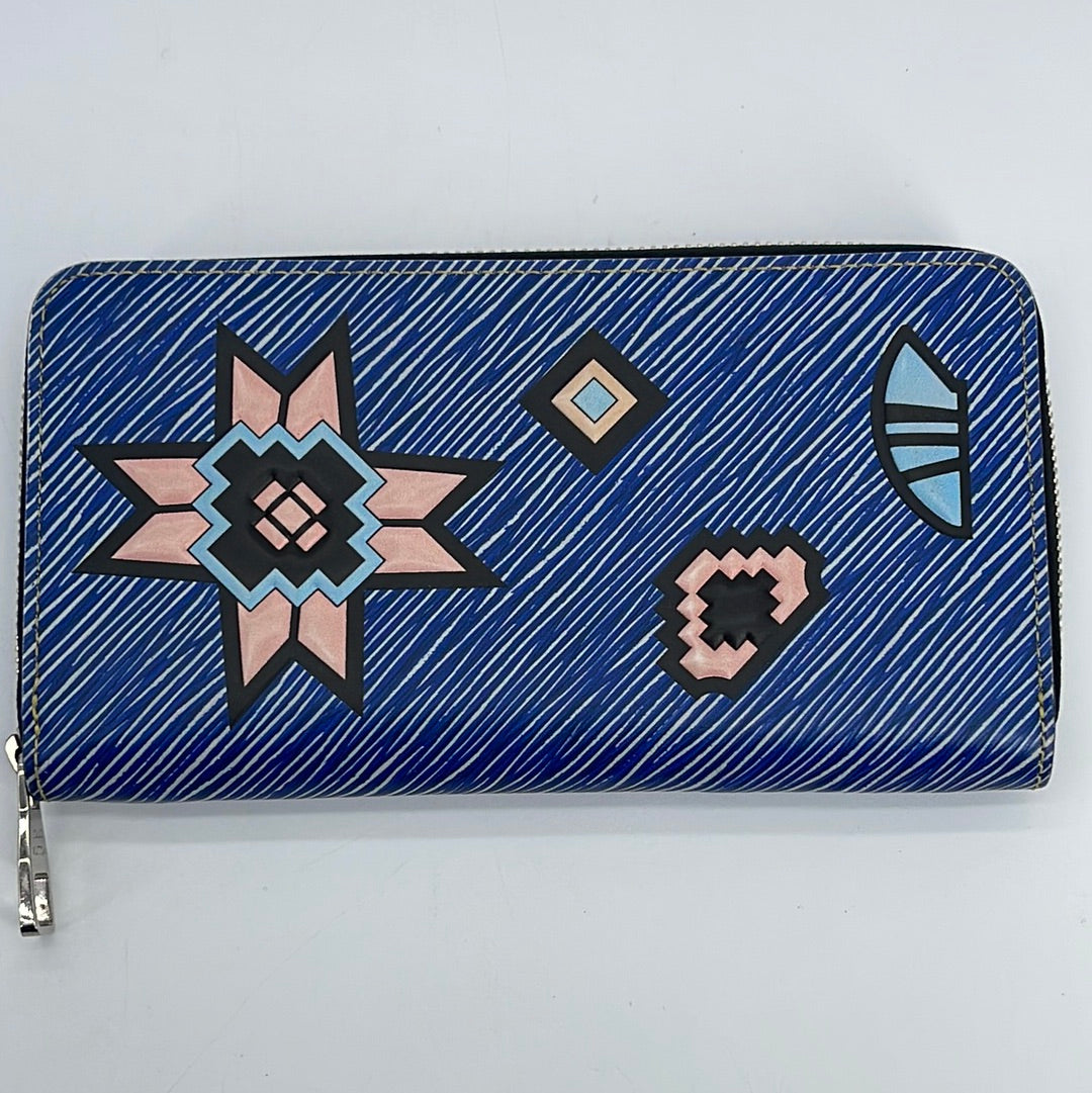 Preloved Louis Vuitton Limited Edition Azteque Blue Epi Zippy Wallet TN2195  091323