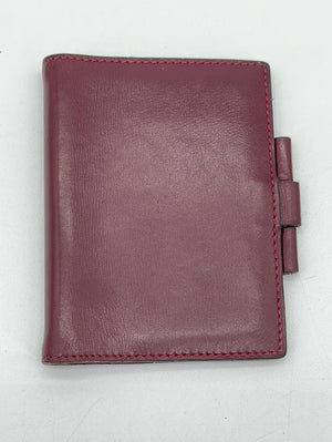 Preloved Hermes Burgundy Leather Mini Agenda / Day Planner Cover 4YK2MQ6 022424 H