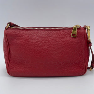 Preloved Prada Red Vitello Daino Pochette Bag RDTHR8Q 032224 P