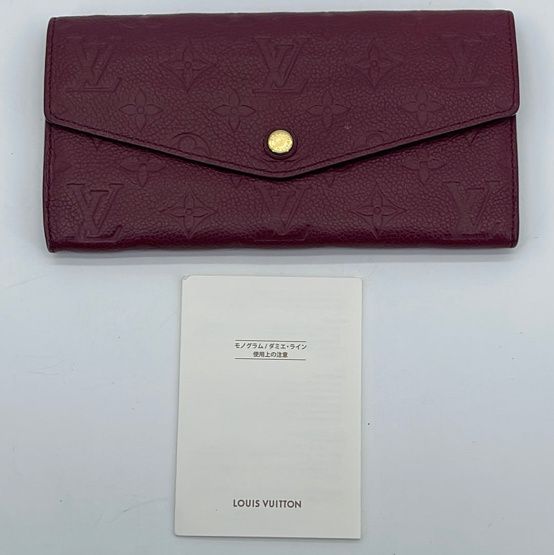 Preloved Louis Vuitton Plum Monogram Empreinte Portefeuille