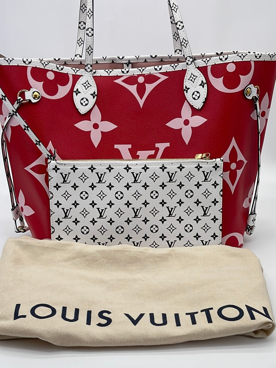 PRELOVED Louis Vuitton Monogram Pink/Red/White Giant Monogram Neverfull MM  AR2149 081223