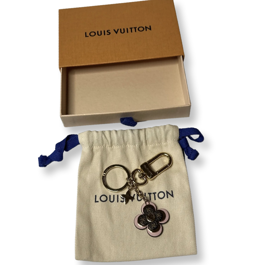 LOUIS VUITTON Bag Charm Key Chain Porte Cles Blooming Flower