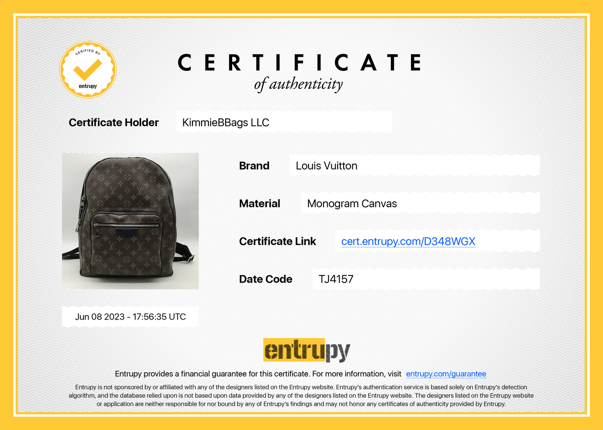 josh louis vuitton backpack fake Preloved Louis Vuitton Josh Backpack Macassar Monogram Canvas TJ4157 0 –  KimmieBBags LLC