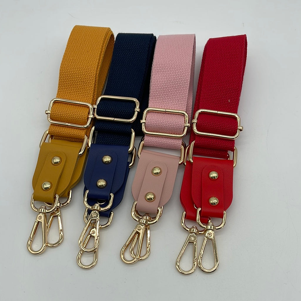 NEW Canvas Crossbody Strap - 4 Colors - Navy Blue, Red, Pink, Mustard