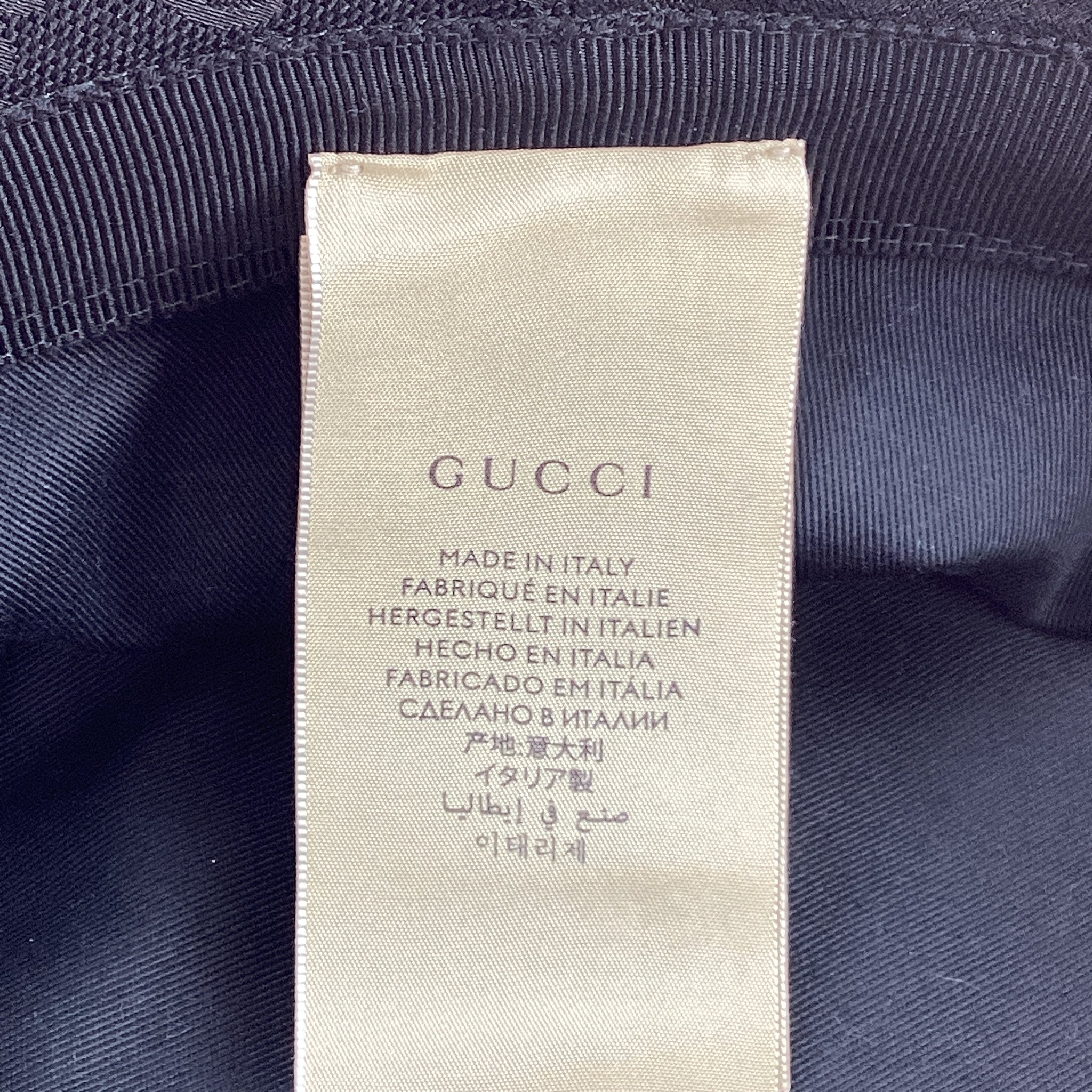 Preloved Gucci Black Canvas GG Marmont Bucket Hat 042624 B
