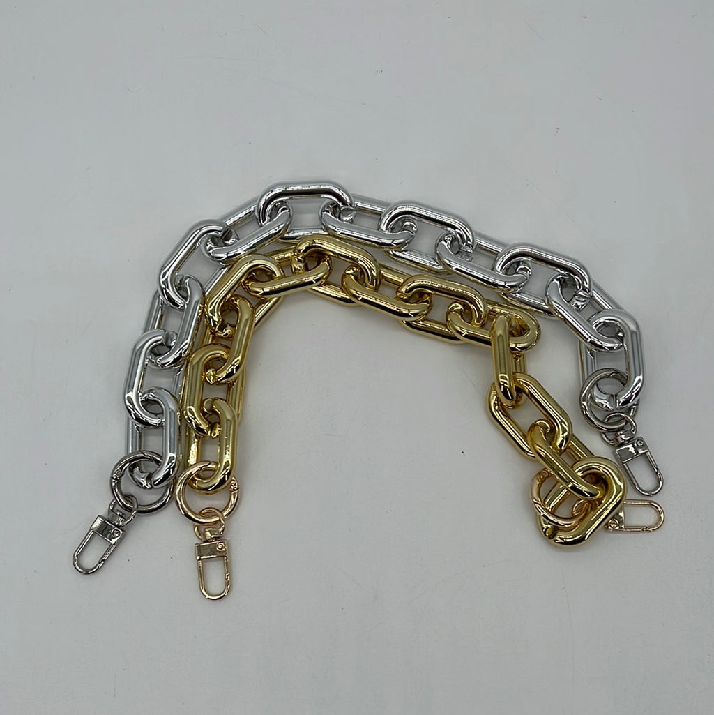 NEW CHUNKY GOLD/SILVER CHAIN SHORT CHAIN - 16" - 012223