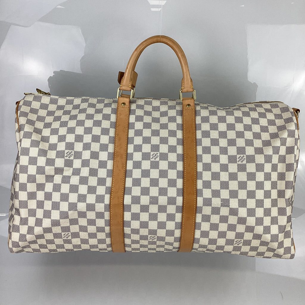 PRELOVED Louis Vuitton Keepall 55 Damier Azur Duffel Bag HMWYDGV 050124 B