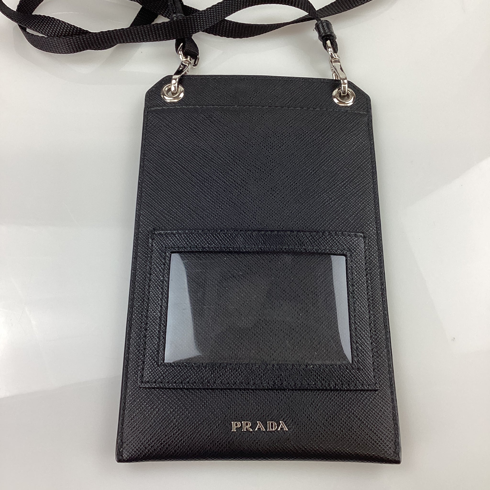 Preloved Prada Black Saffiano Passport Holder B3R749X 042624 B