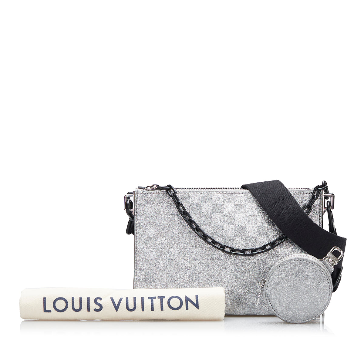 Shop Louis Vuitton DAMIER 2022 SS Trio Pouch (M59682) by lufine