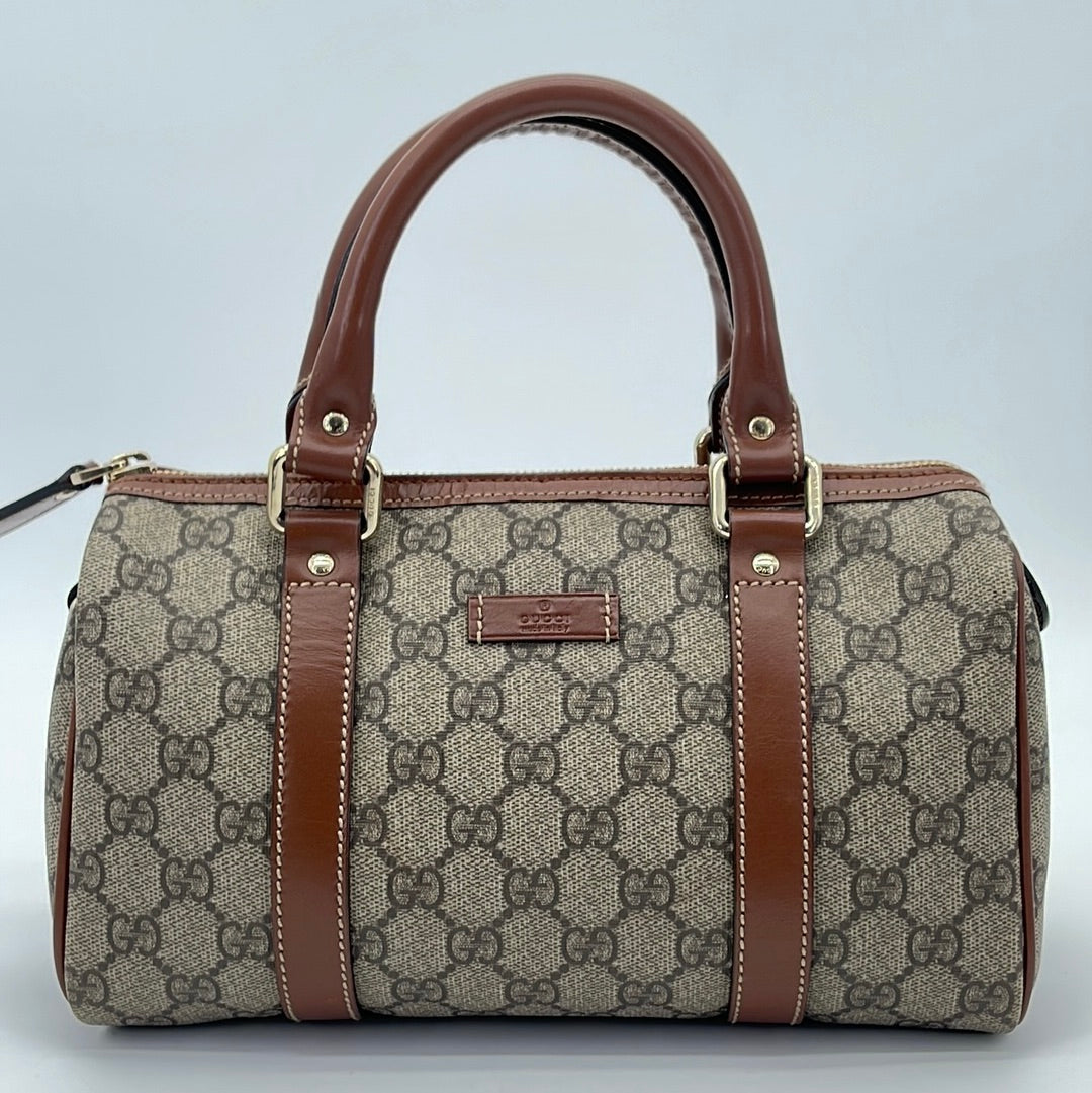 Gucci GG Supreme Mini Joy Boston Bag - Brown Mini Bags, Handbags