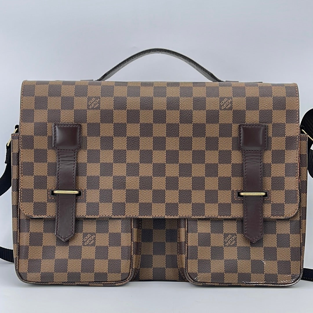 Preloved Louis Vuitton Damier Ebene Broadway Messenger Bag TH1001 072423  $350 OFF LIVE SHOW - NO ADDITIONAL OFF
