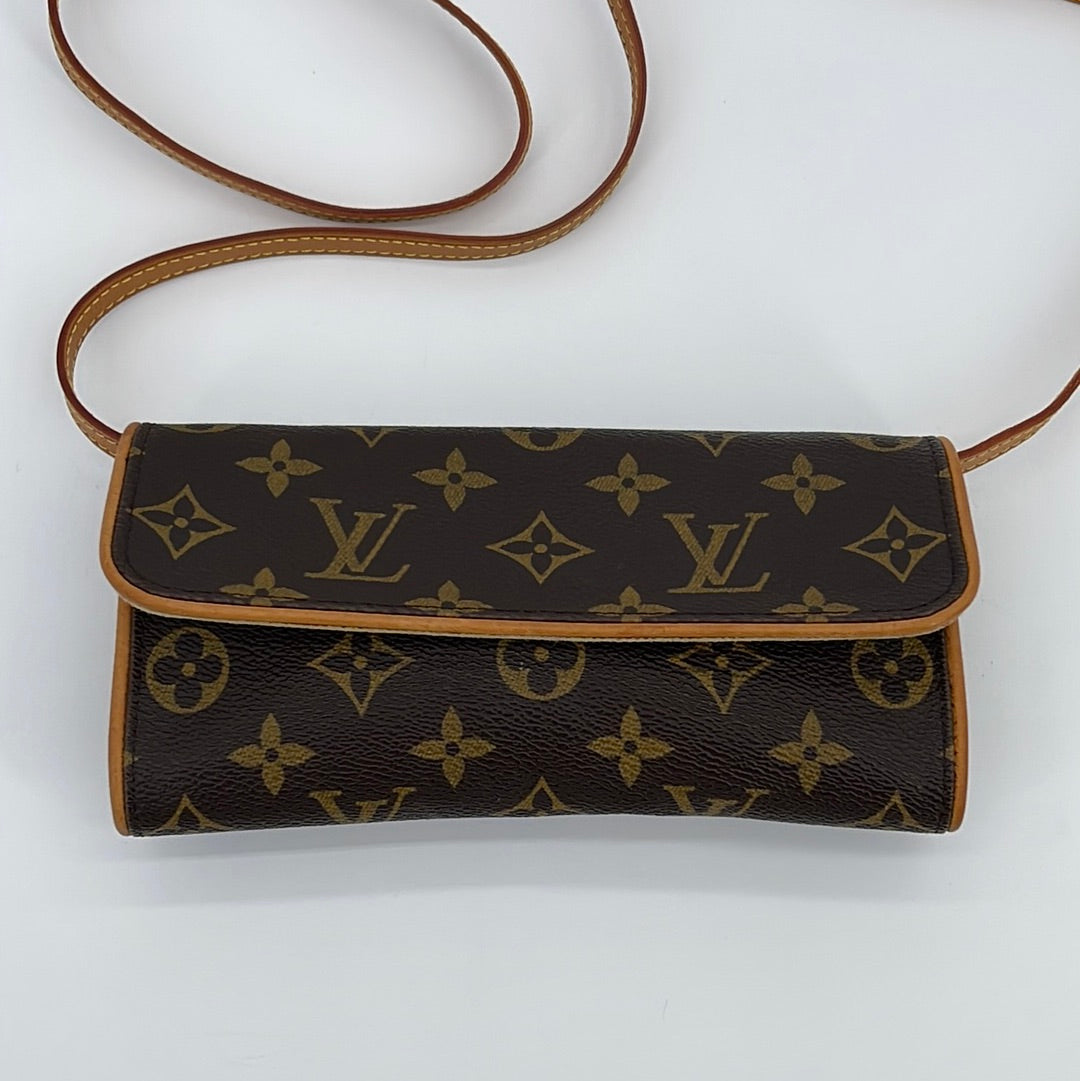 LOUIS VUITTON Monogram Pochette Twin PM Crossbody Bag