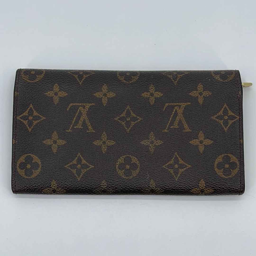 Authentic preloved Sarah wallet MONOGRAM w/ 10 cc slot TH2009 with