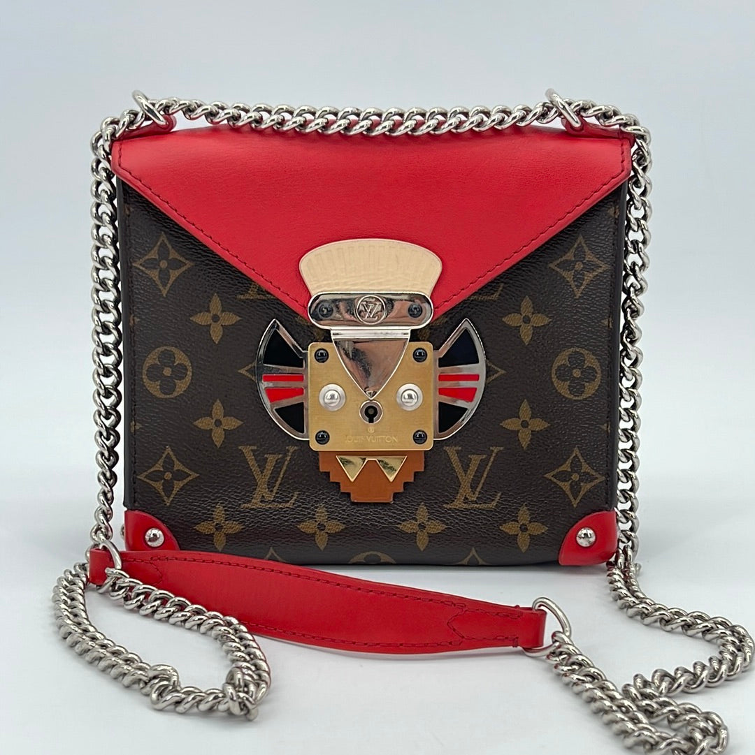 Preloved Louis Vuitton Monogram Tribal Mask Pochette Crossbody PM FL0125  061323