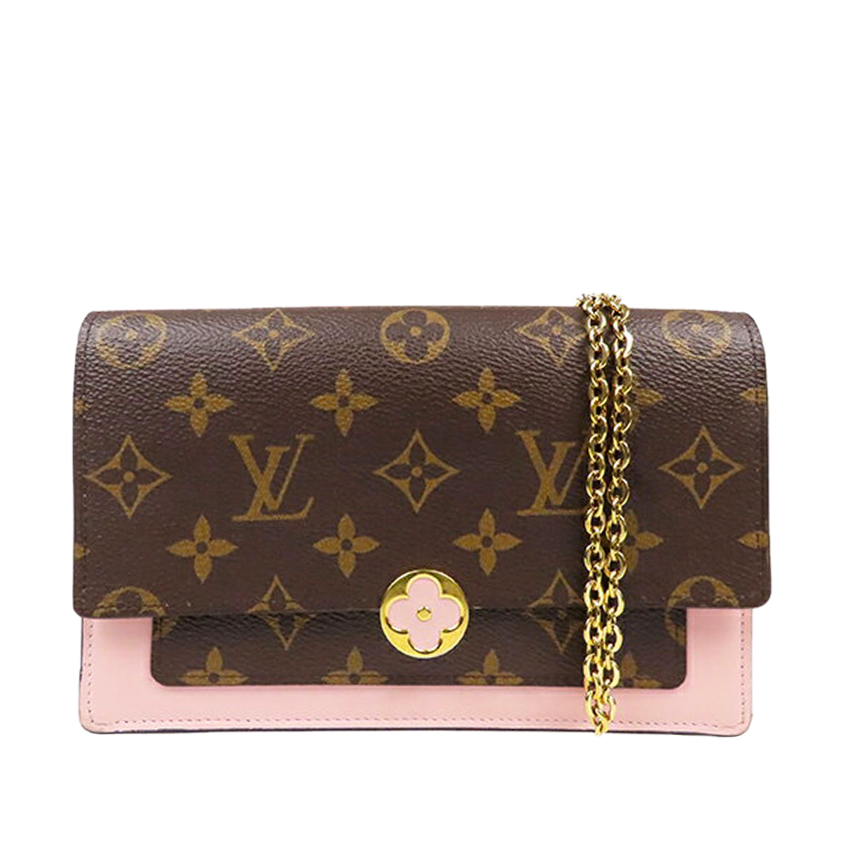 RvceShops Revival, Red Louis Vuitton Monogram Flore Wallet On Chain Crossbody  Bag