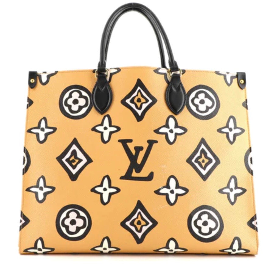 PRELOVED Louis Vuitton Onthego Tote Wild at Heart Giant Print GM