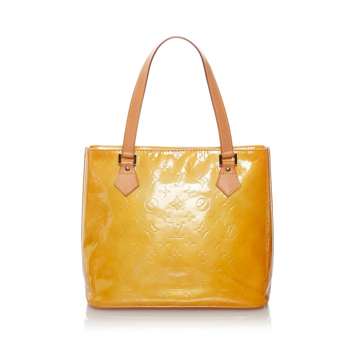 Vintage Louis Vuitton Houston Vernis Yellow Monogram Tote LW1919