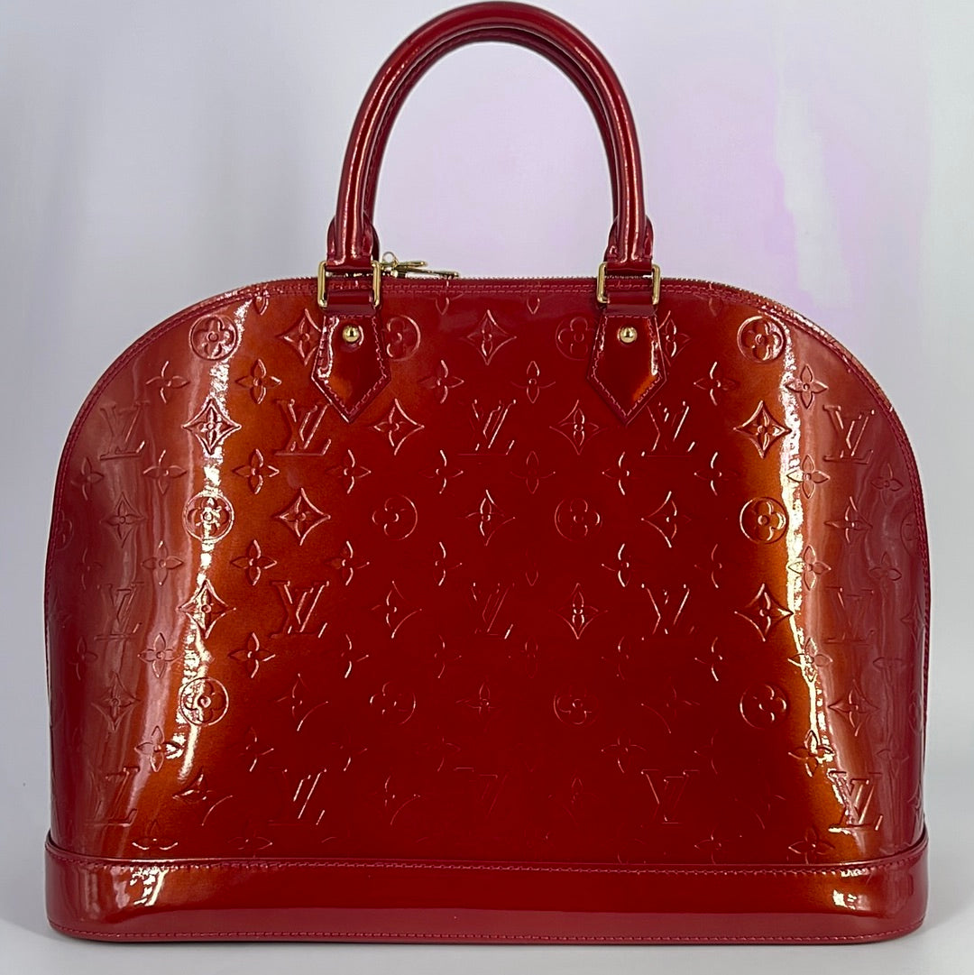Louis Vuitton Alma in red vernis  Discount louis vuitton, Louis