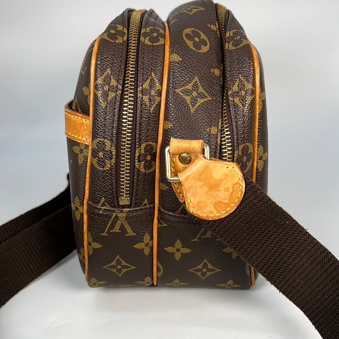 Authentic LOUIS VUITTON Reporter pm Bag Monogram Canvas LV Brown -  Crossbody / Shoulder Purse - Vintage Pre owned - lv SP0033 Made in France