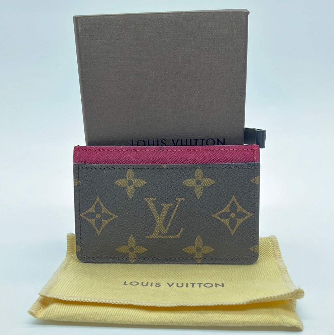 Louis Vuitton Fuchsia Monogram Canvas Card Holder Louis Vuitton