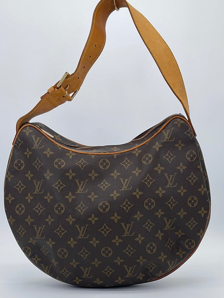 Croissant handbag Louis Vuitton Grey in Denim - Jeans - 29084578