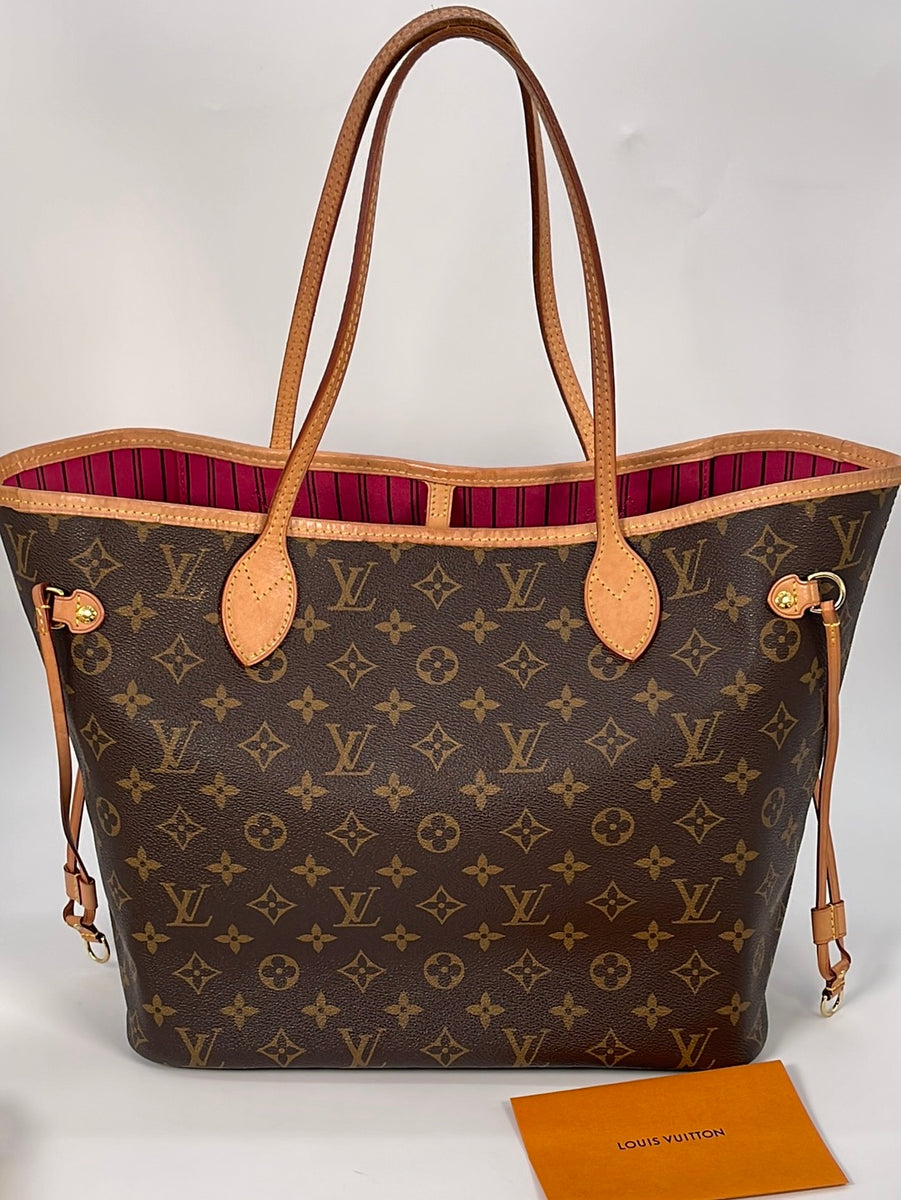 🔥NEW LOUIS VUITTON Neverfull MM Tote Bag Monogram Peony Pink