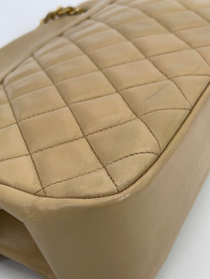 Preloved CHANEL Beige Matelasse Leather Chain Shoulder Bag 1257772 041823 H