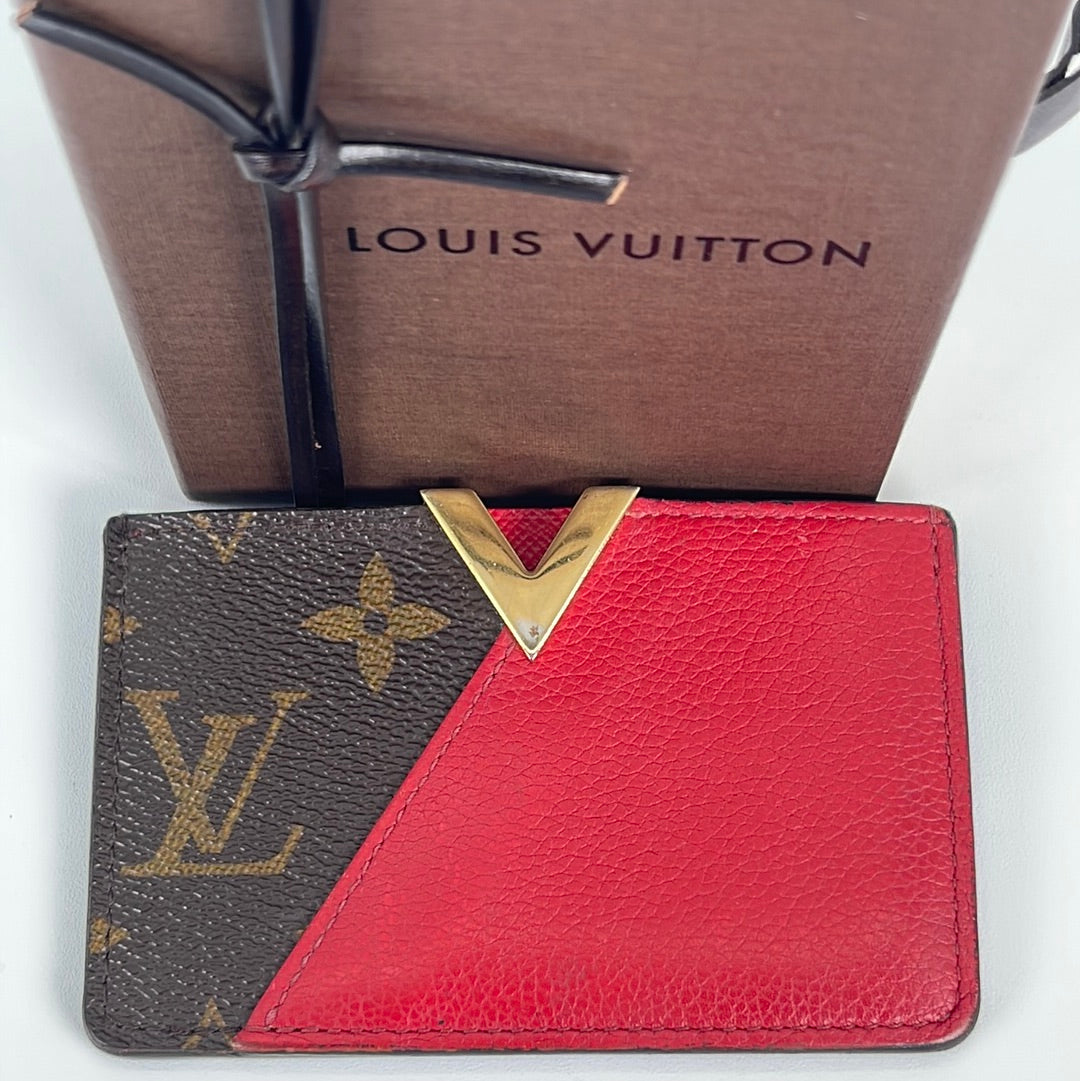 Preloved Louis Vuitton Monogram Canvas and Red Leather Zoe Trifold Wallet 7JTTR3C 092923