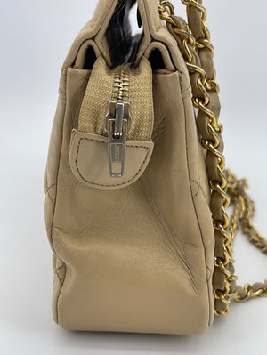 Preloved CHANEL Beige Matelasse Leather Chain Shoulder Bag 1257772 041823 H