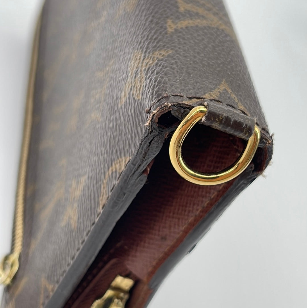 e-glampot.com on Instagram: 7382-12 Porte-Monnaie Billets Viennois  Monogram Canvas French Wallet Date code: SN5017 Condition: Used 7.5/10  Remarks: Used with signs of wear; hairline scratches and minor tarnishes on  hardware, very minor