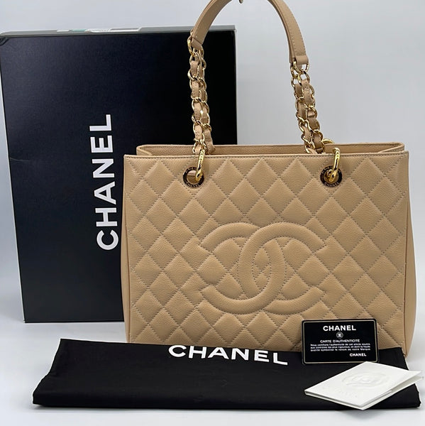 Preloved Chanel Beige Grand Shopping Tote Bag 16245046 070523