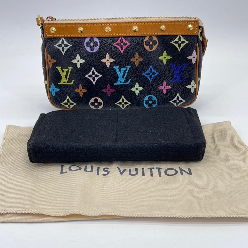 Preloved Louis Vuitton Black Monogram Multicolore Pochette Accessoires SL0044 110123