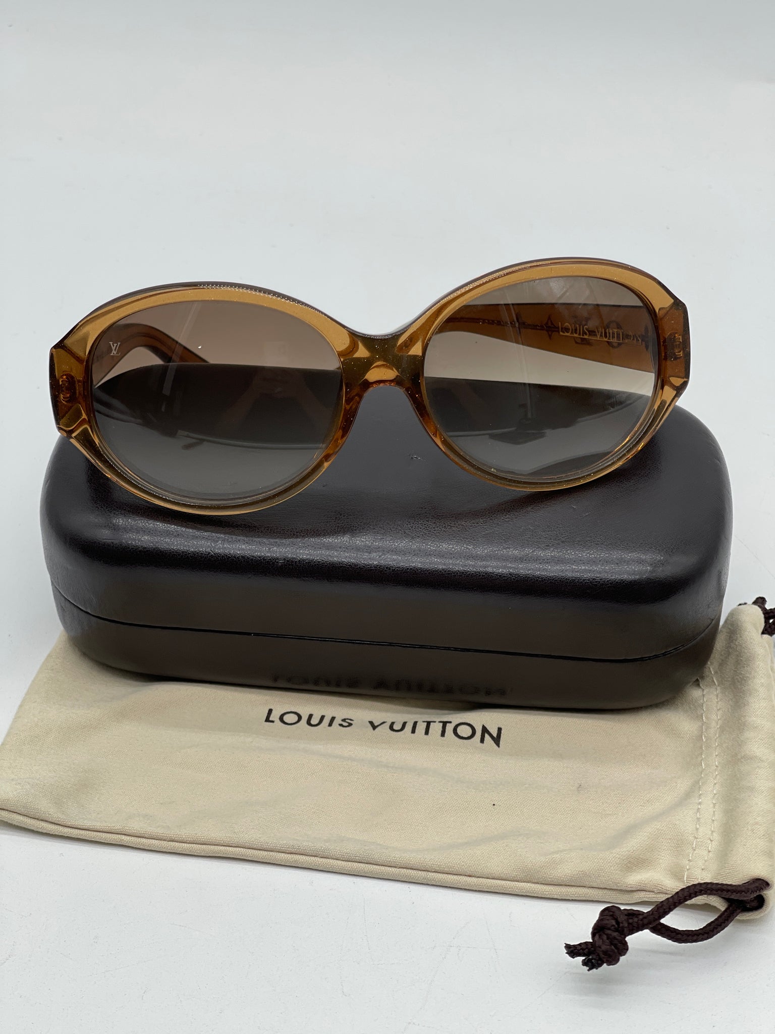 Preloved Louis Vuitton Obsession Round Glitter Honey Sunglasses
