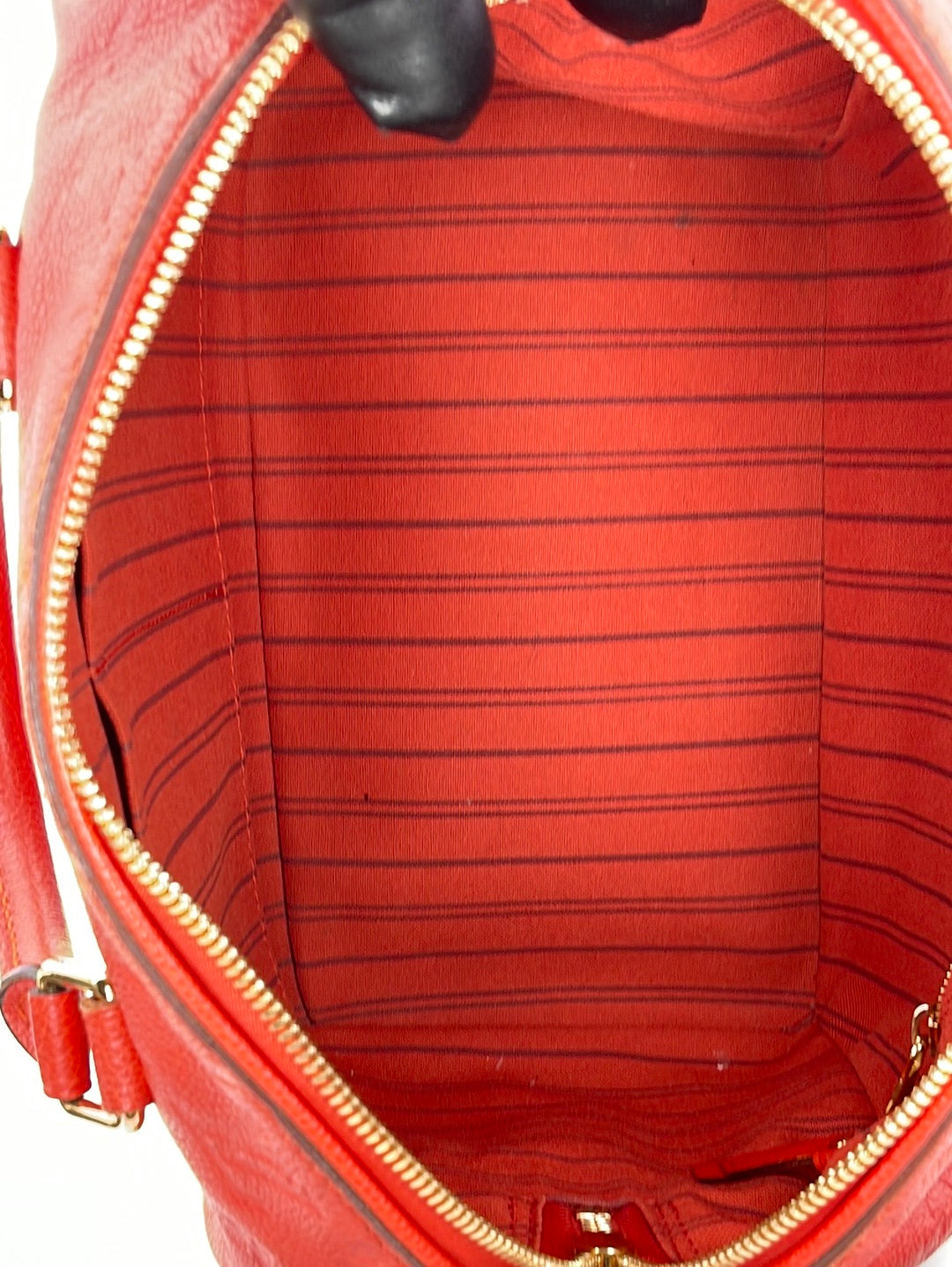 PRELOVED Louis Vuitton Speedy 25 Red Empriente Leather Bandolier Bag D3TTGBJ 031524 P