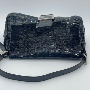 PRELOVED Fendi Black Sequin Mama Forever Bag 103123