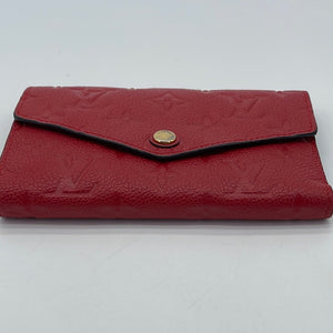 Preloved Louis Vuitton Red Monogram Empreinte Curieuse Compact Wallet 4RYVJ89 030524 P