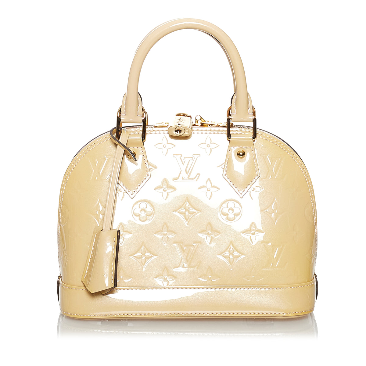 PRELOVED Louis Vuitton Cream Vernis Alma BB Crossbody Bag AA4133 050123