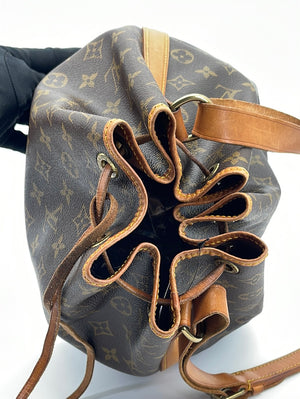 LOUIS VUITTON Coated Canvas Brown Drawstring Monogram 1988 Petite Noe -  Article Consignment in 2023