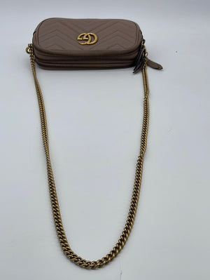 Preloved Gucci GG Marmont Beige Mini Crossbody Bag 546581534563 082323