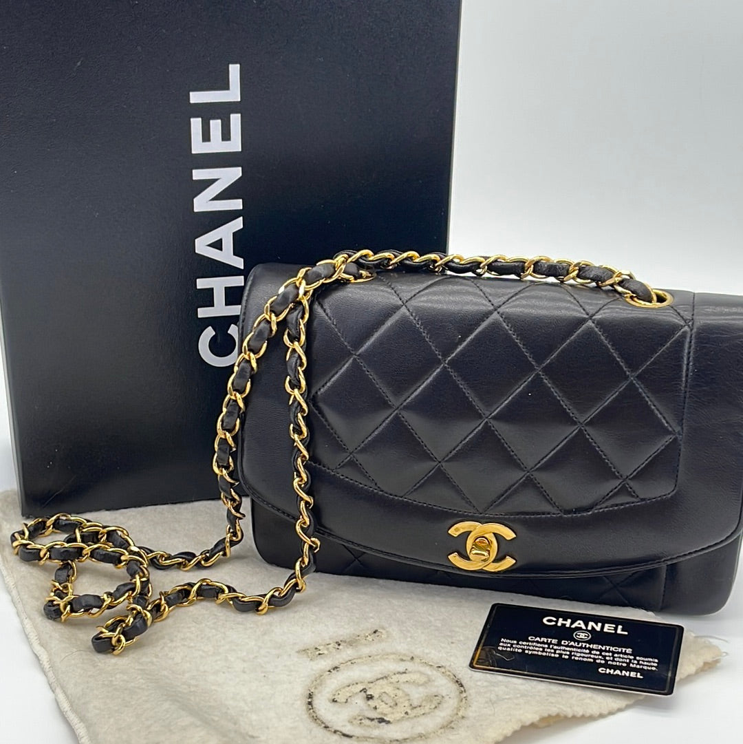 Chanel Timeless Medium double flap shoulder bag in black quilted