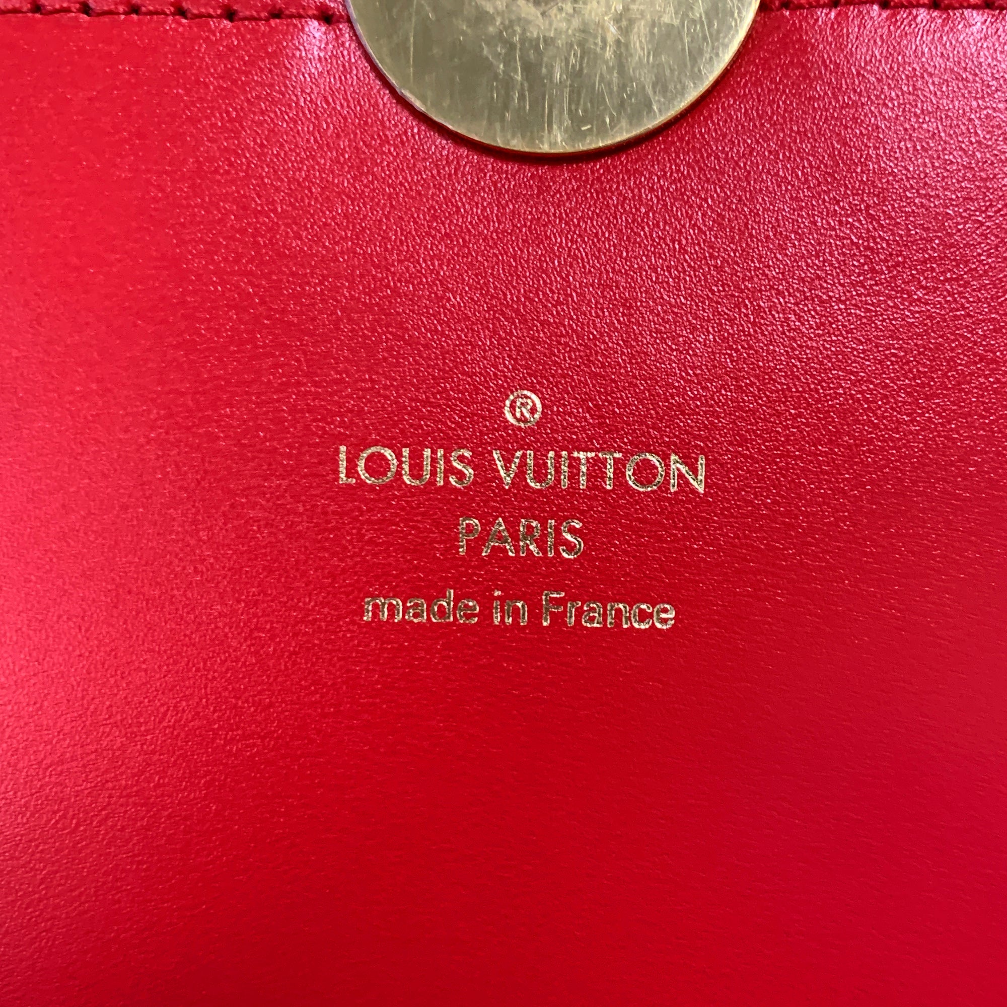 Preloved Louis Vuitton Monogram Denim Patchwork Fiore Chain Wallet 052223