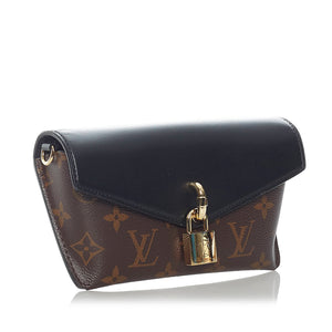 Louis Vuitton LV GHW Padlock on Strap Shoulder Bag Monogram Brown Black