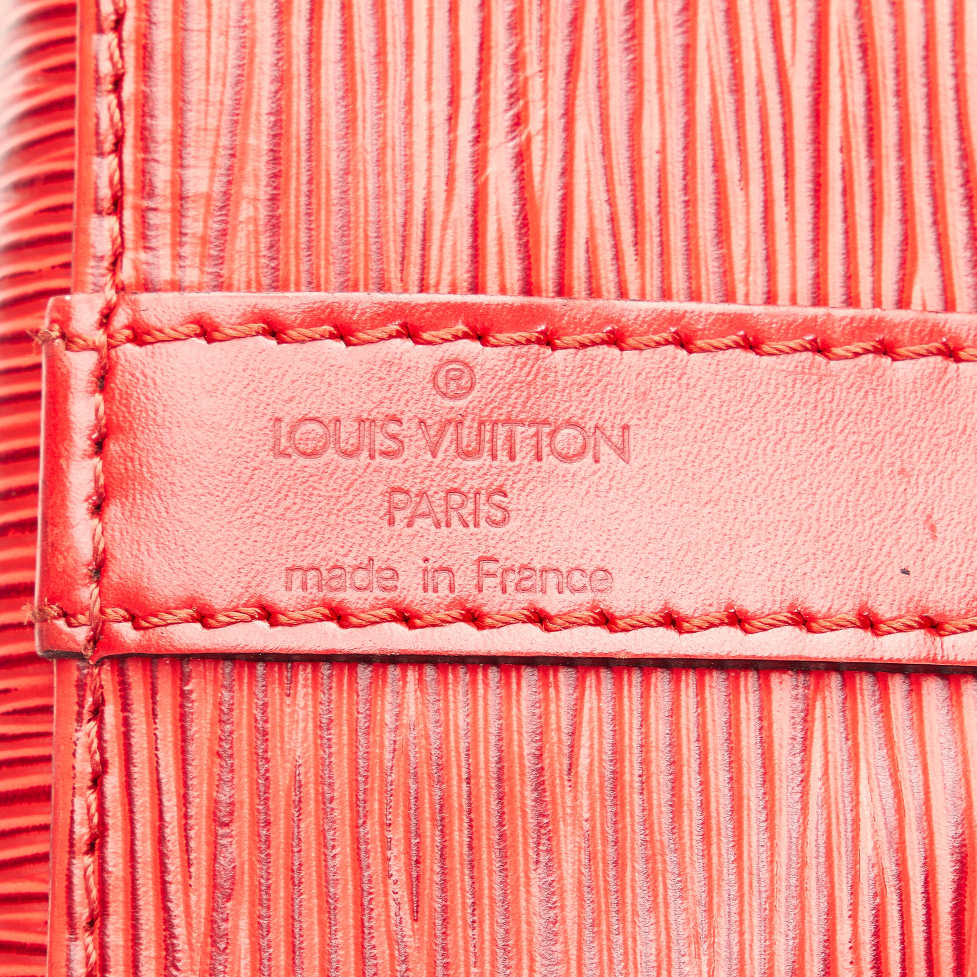 Louis Vuitton Petit Noé Small Model Handbag in Red EPI Leather